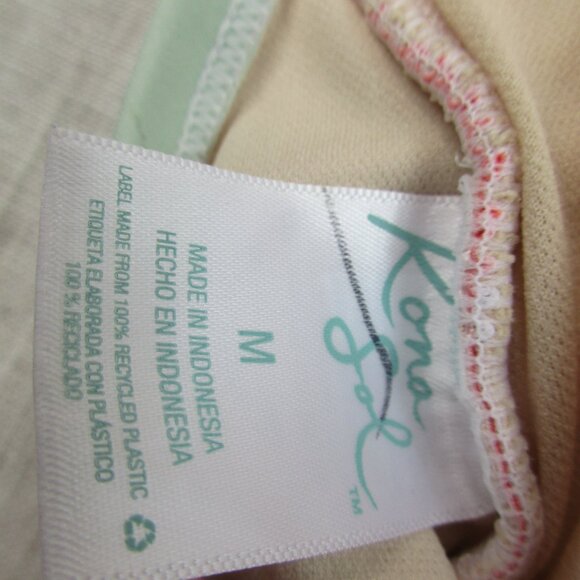 Kona Sol One Piece Swimsuit Womens Medium Multi Stripe Coverage Adjustable Strap - Picture 6 of 11